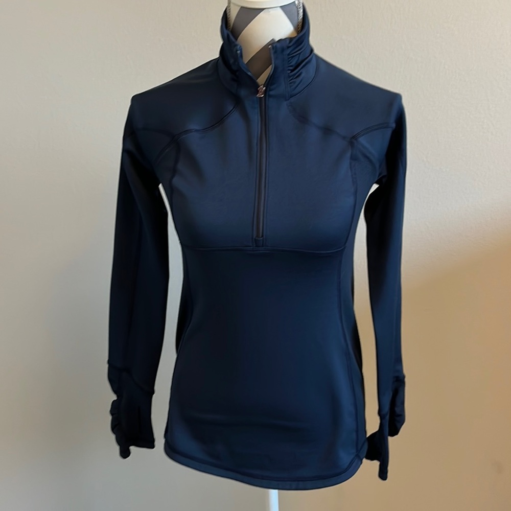 CALIA by Carrie Underwood Navy Quarter Zip Pullover - Picture 1 of 4